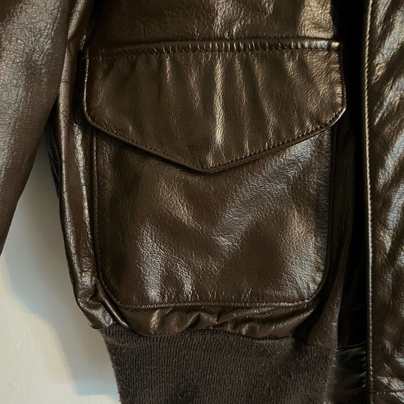 Vintage Cooper A-2 Bomber Flight Jacket US Military Leather Made in USA 38 - Picture 4 of 7